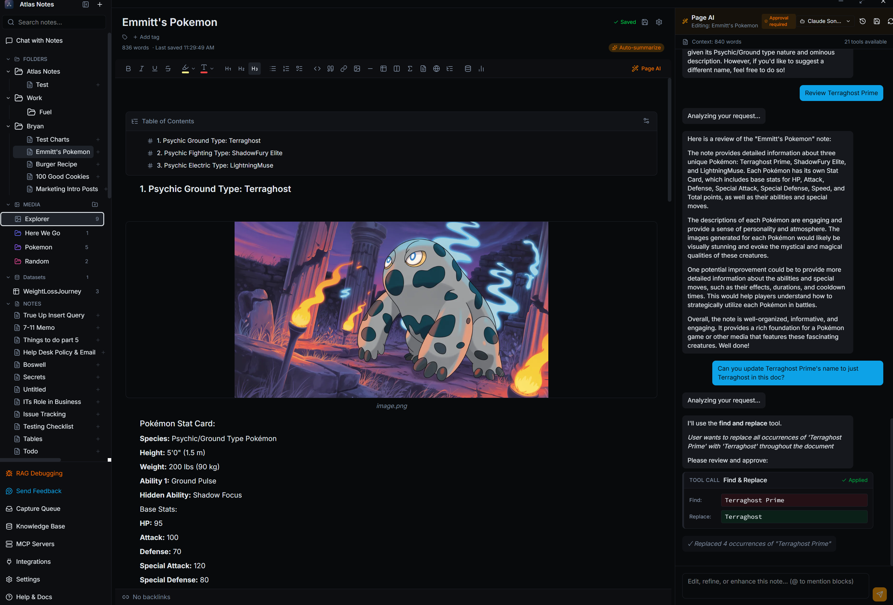 Atlas Notes Screenshot